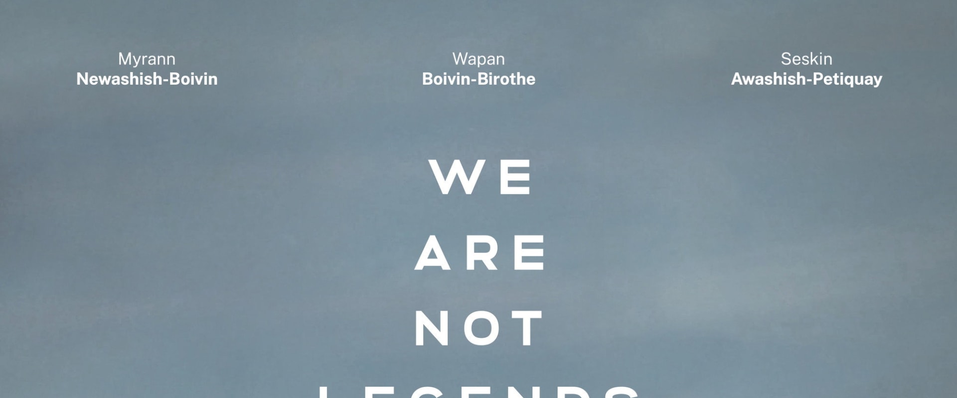 Documentary backdrop image for We are not legends (2019)