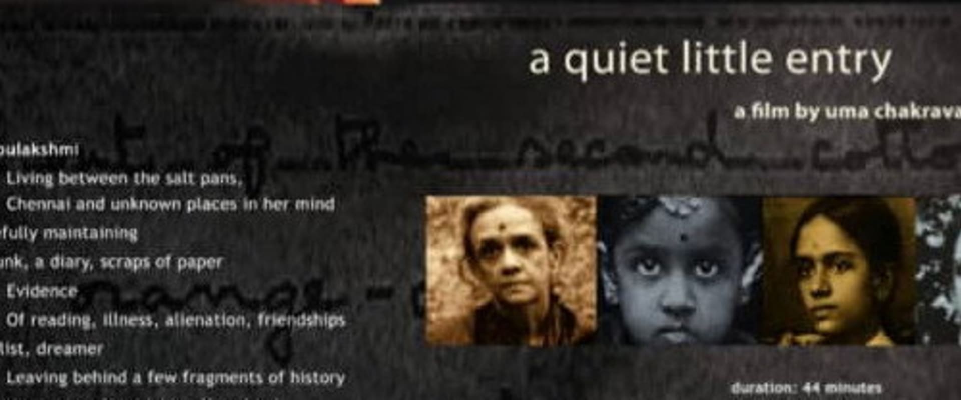 Documentary backdrop image for A Quiet Little Entry (2016)