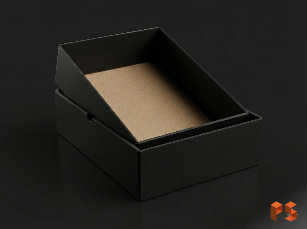 Caja P/Regalo B/T Negra x 3 Botellas 37x28x10 cm