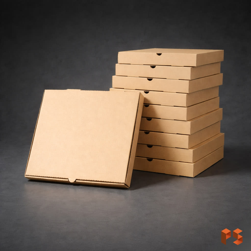 Caja Pollera Microcorrugado 28x28x6 cm