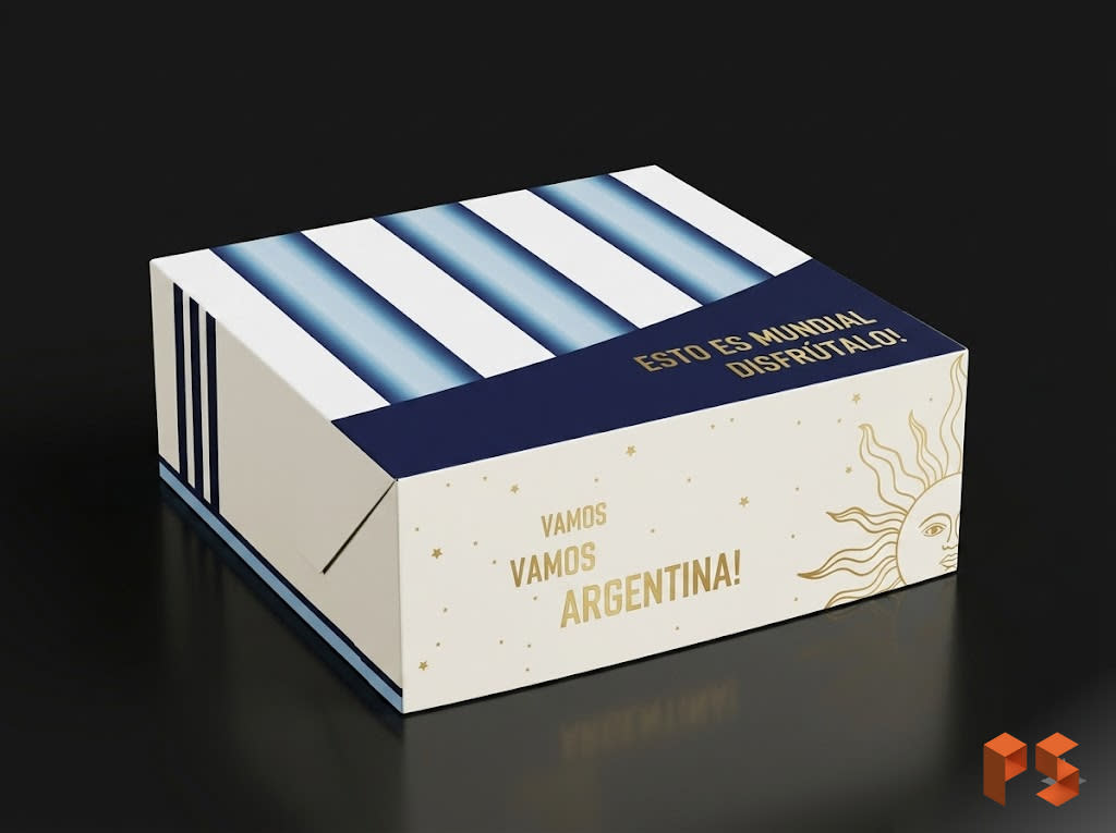 CAJA VAMOS ARGENTINA 25x25x10 cm