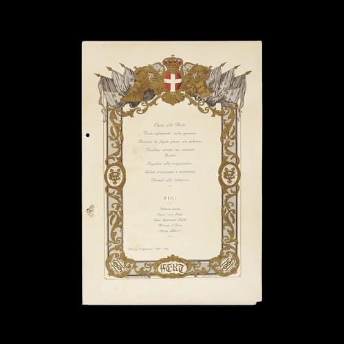 Pranzo di gala in occasione delle nozze del Principe ereditario Umberto di Savoia e la Principessa Maria Josè del Belgio
