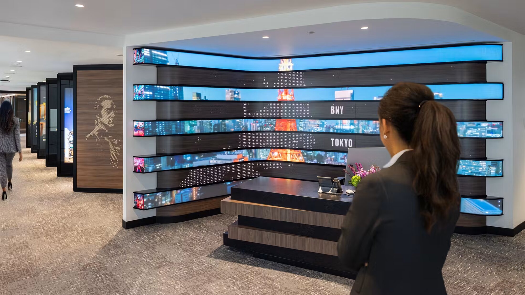 The Story Hall's stepped, layered displays