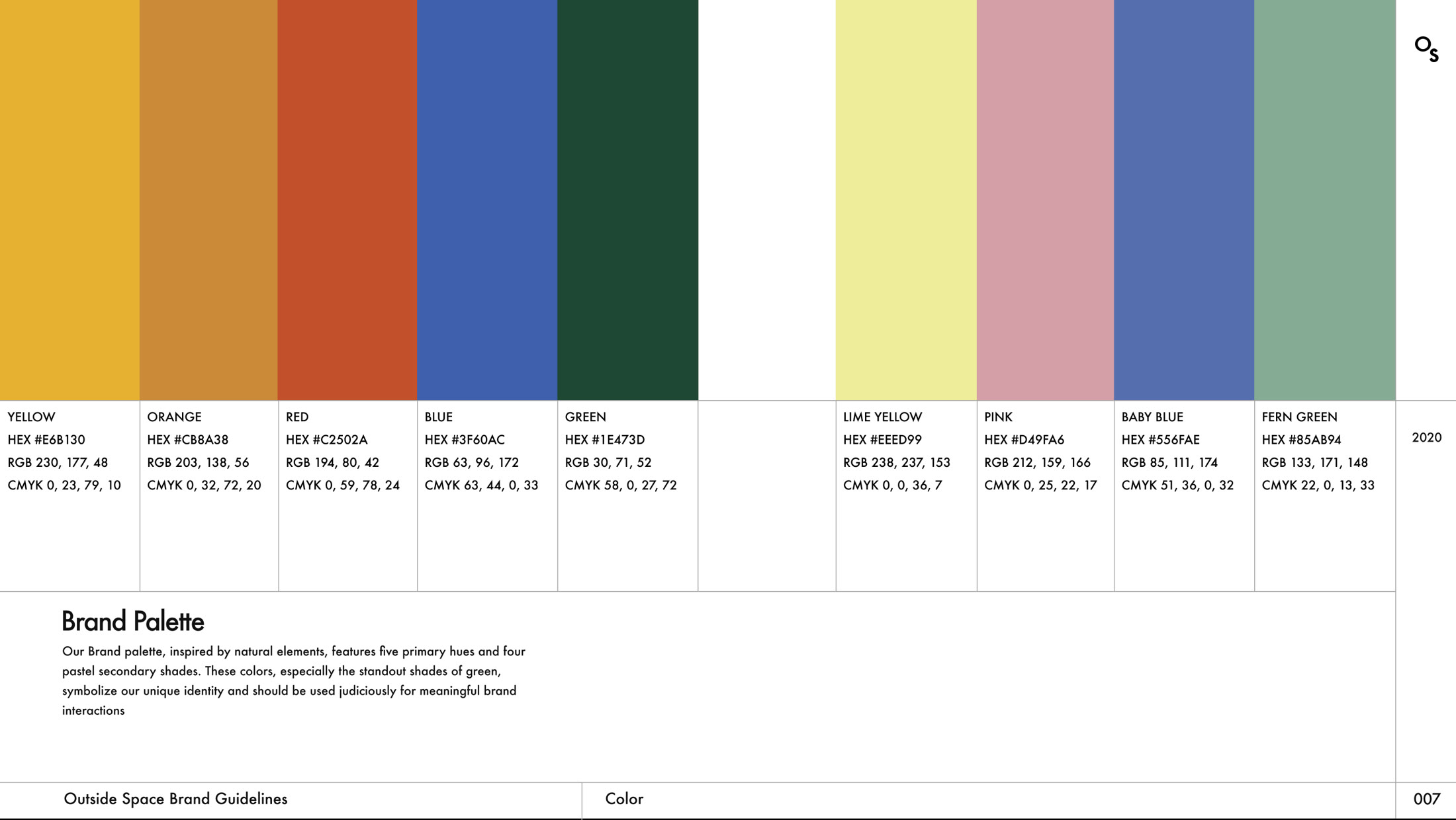 Brand palette