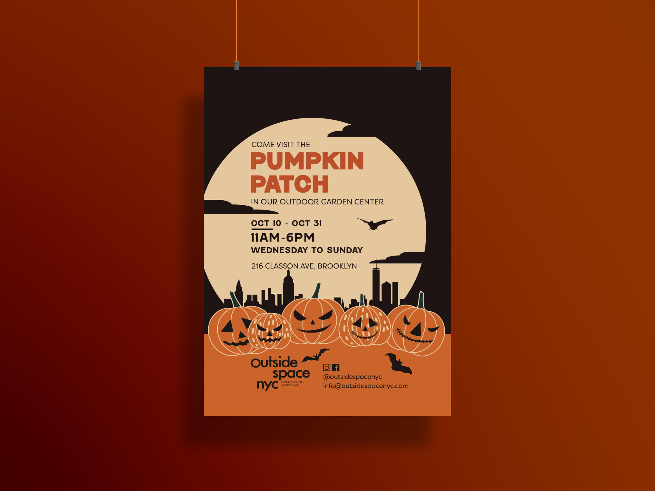 Halloween pumpkin patch poster
