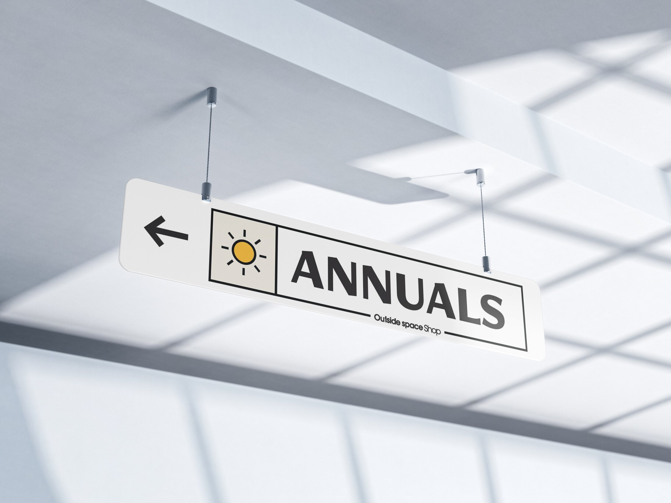 Hanging directional signage