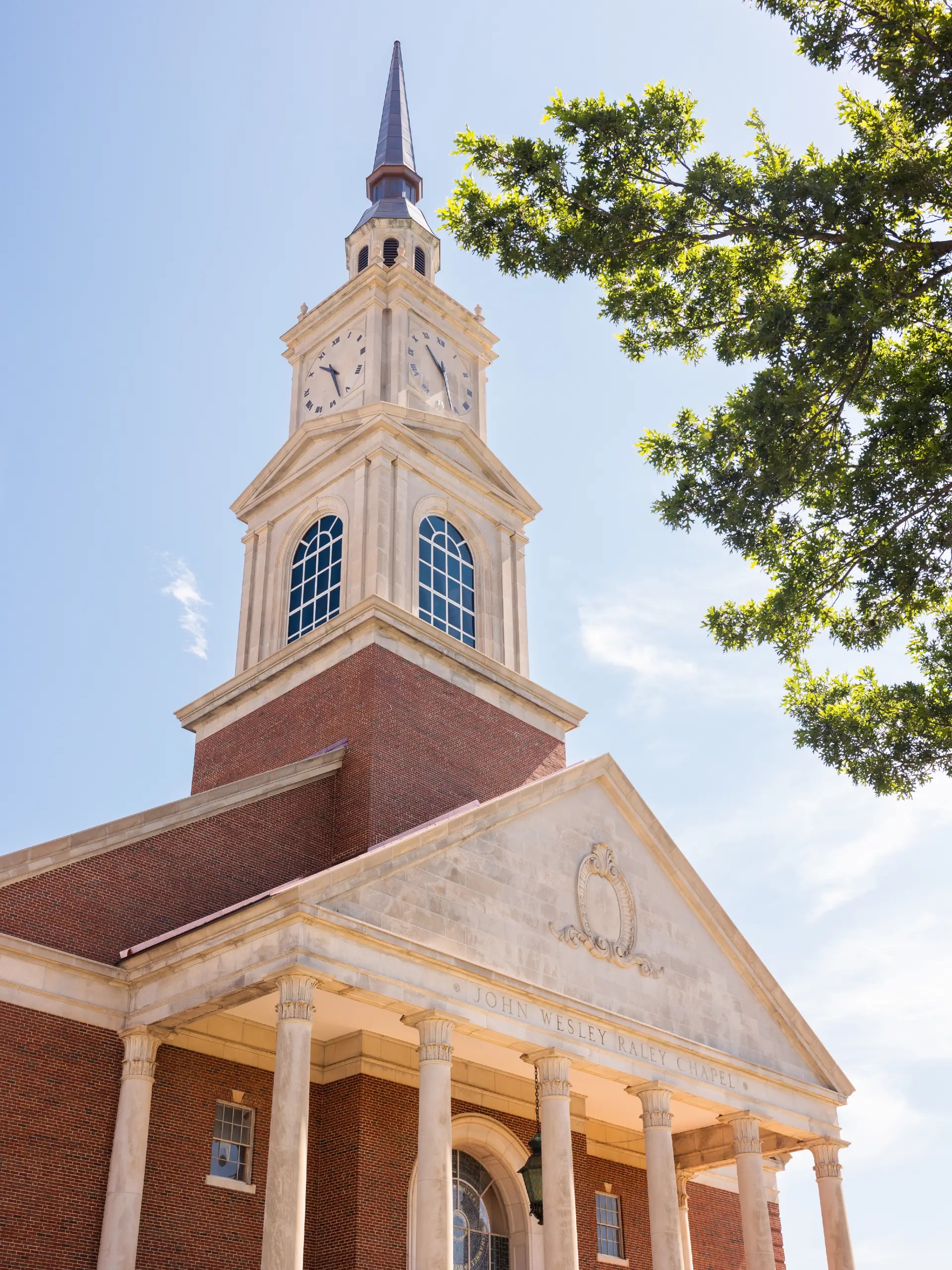 Exterior shot of Raley Chapel