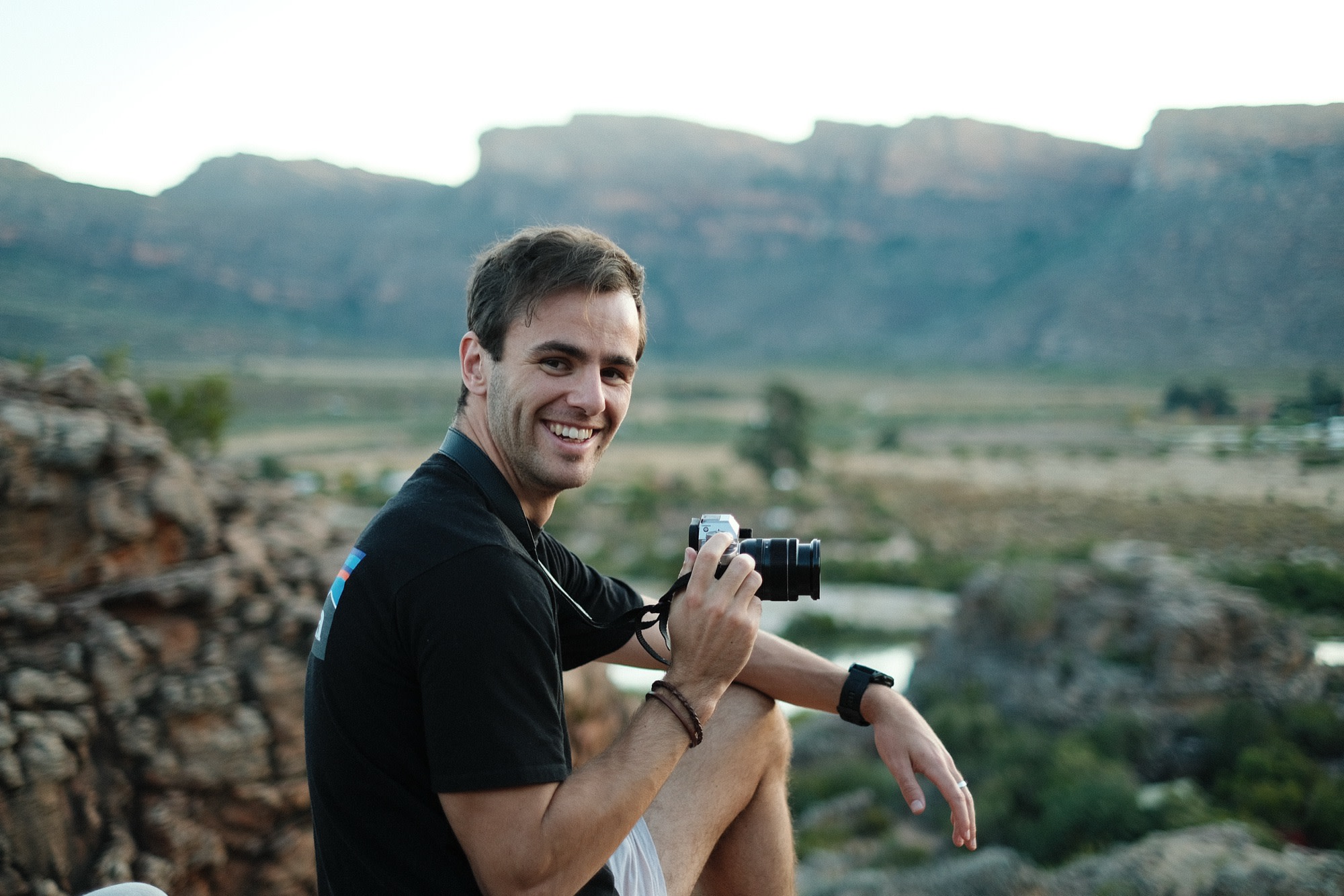 Mike smiling on the rocks in the Cederberg