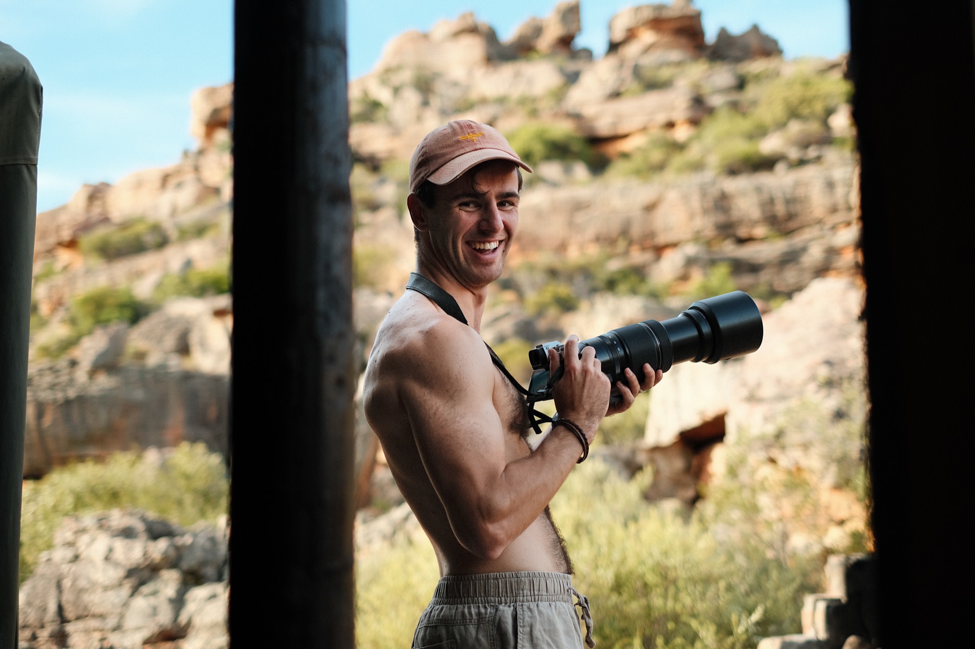 Mike out in the mountains with a long lens