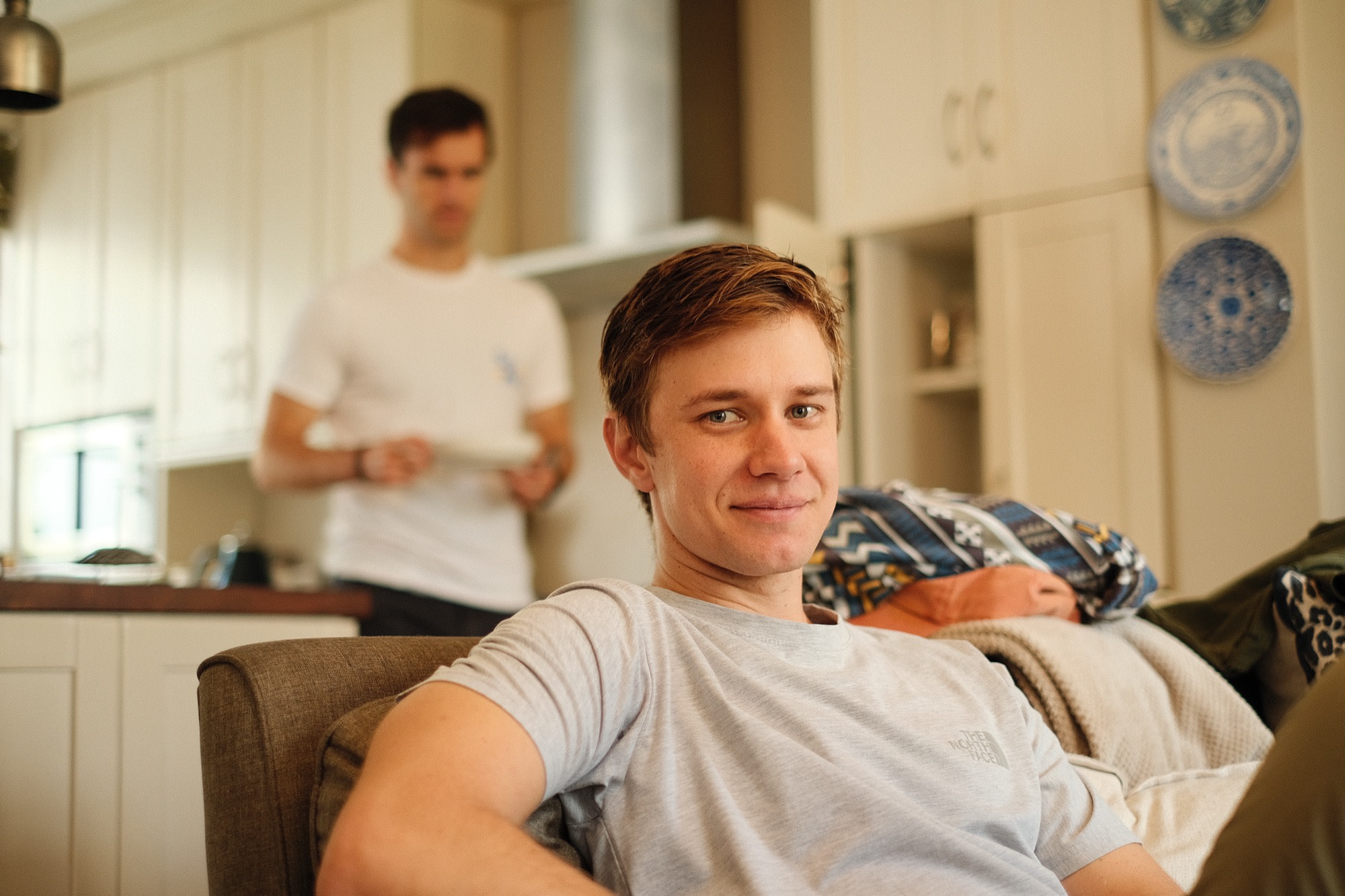 Relaxed at home on the couch