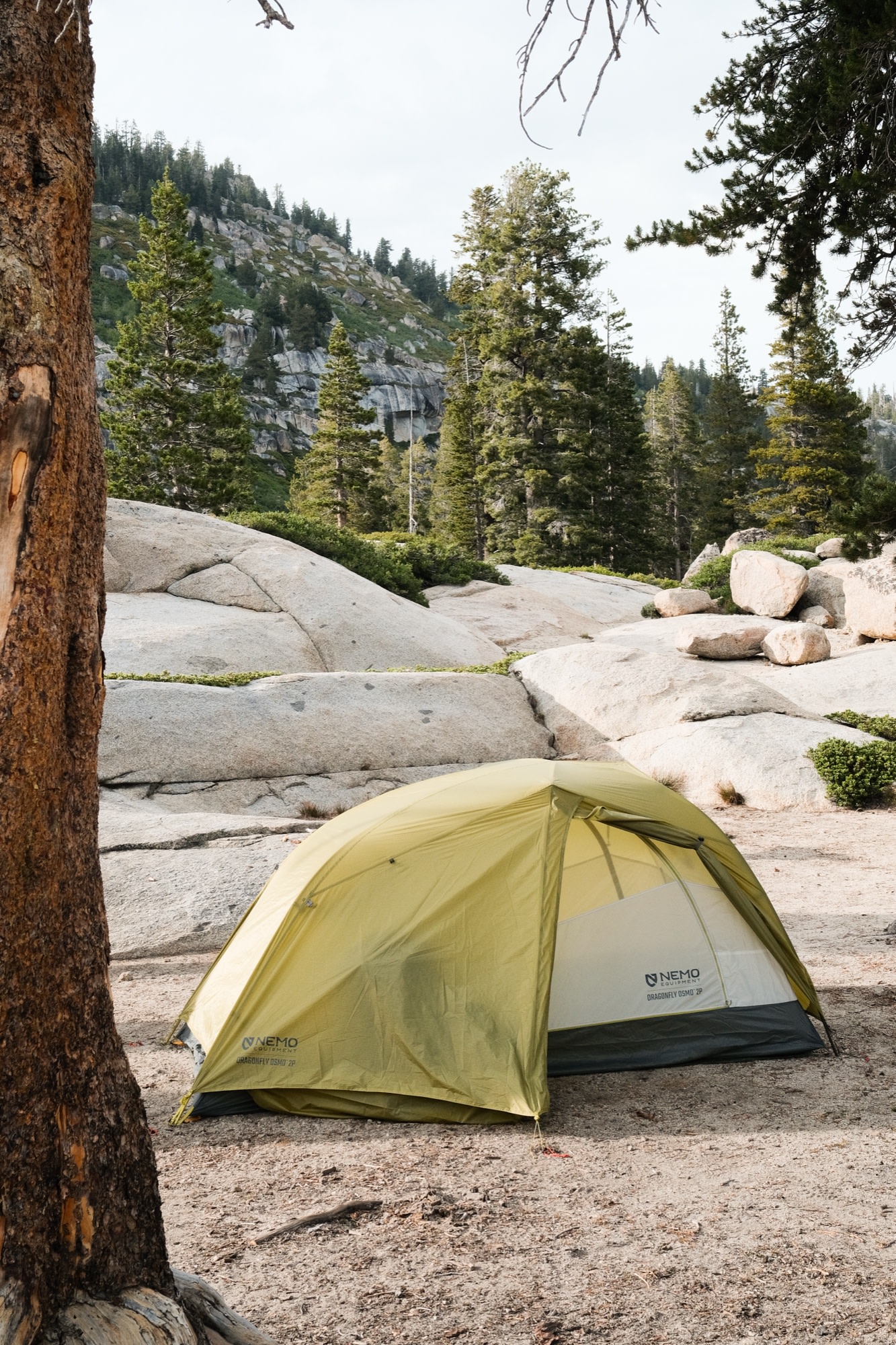 A NEMO tent on open granite