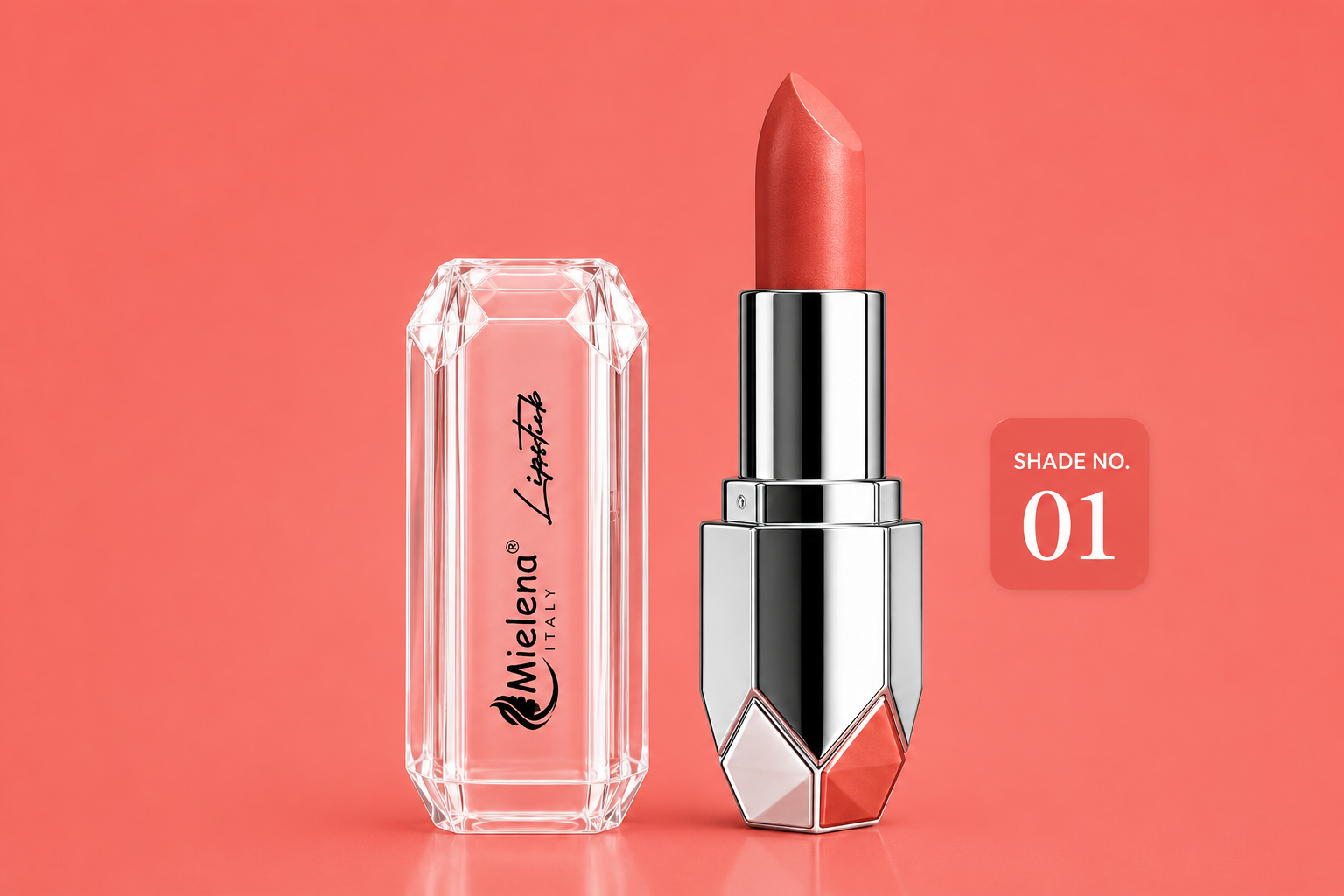 Mielena Italy Lipstick Shade 01 – Coral Nude Lipstick