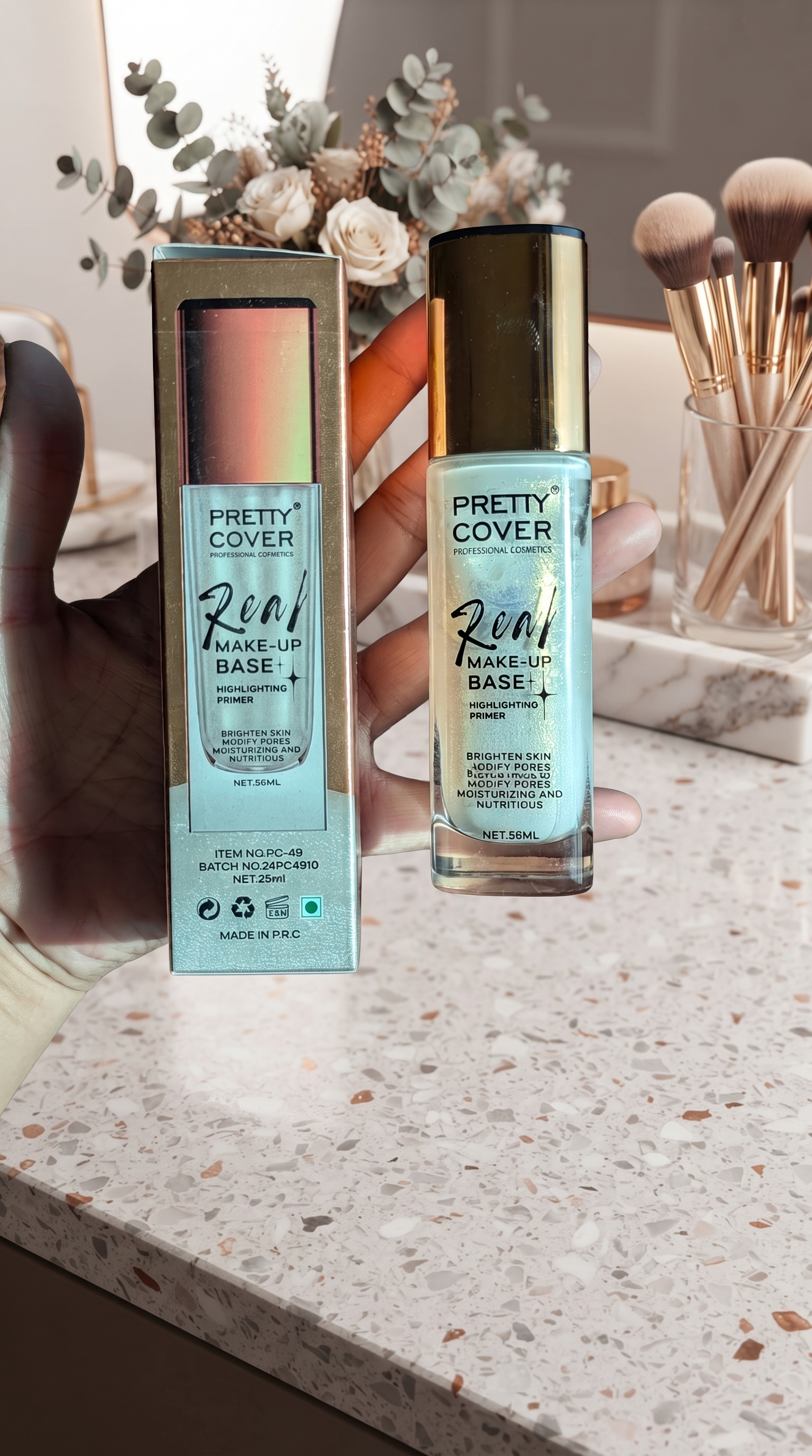 Pretty Cover Highlighter and Primer 2 in 1 l