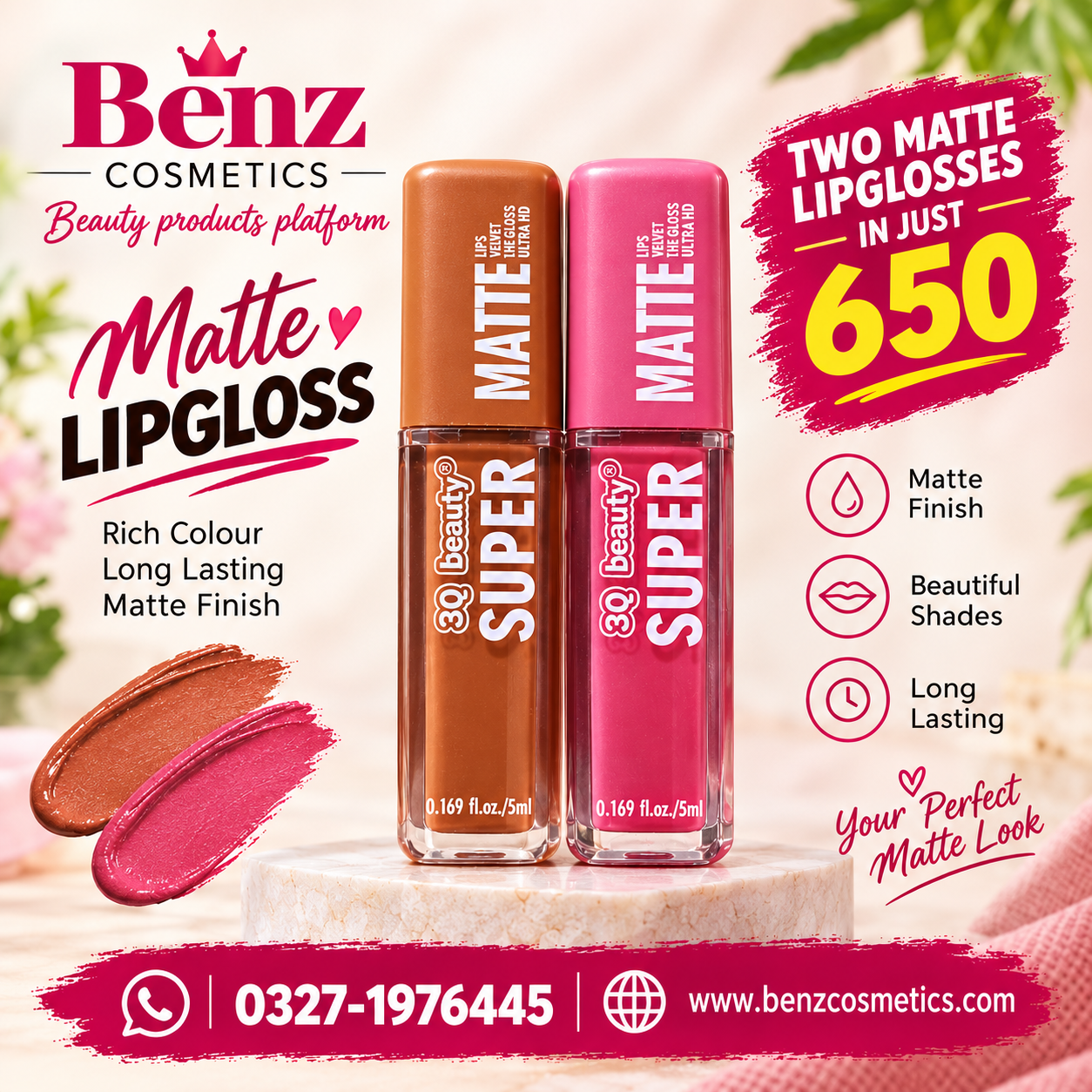  2-Piece Matte Lip Gloss Set 