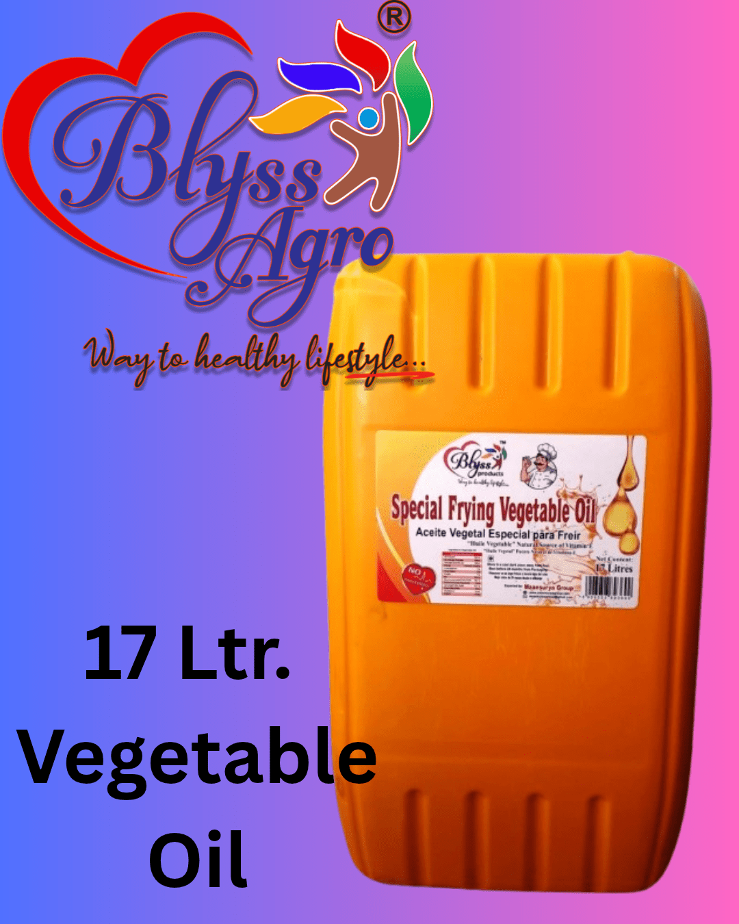 BLYSS BRAND FRYING OIL - 17 LTR