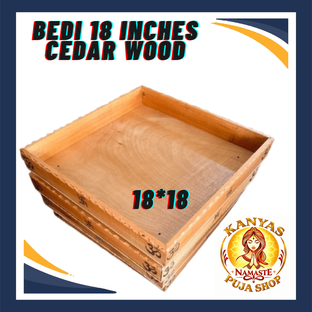 BEDI (TEAK WOOD AND CEDAR WOOD) - 18*18 INCHES
