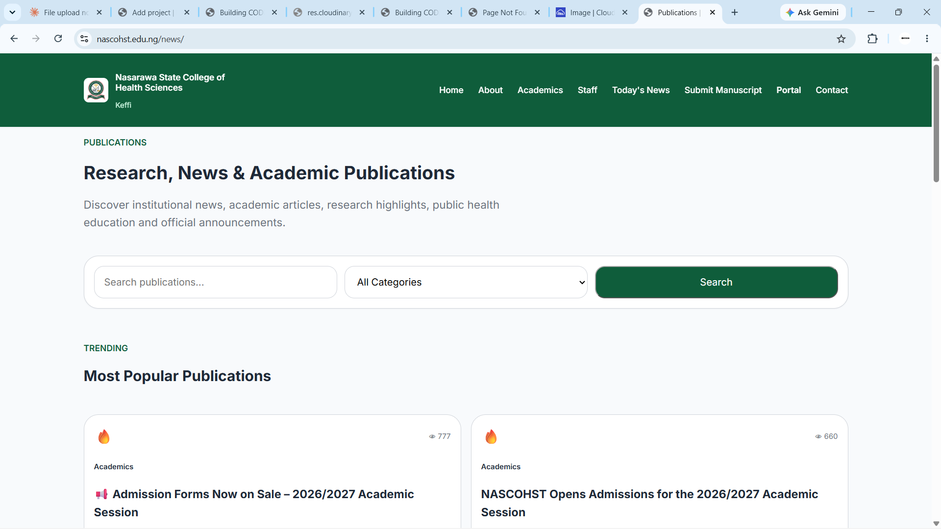 Article/Publication page