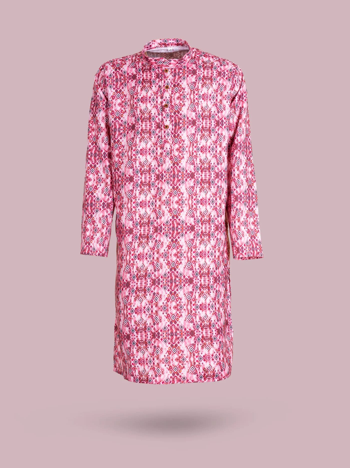 Maroon Printed Kurta, front view