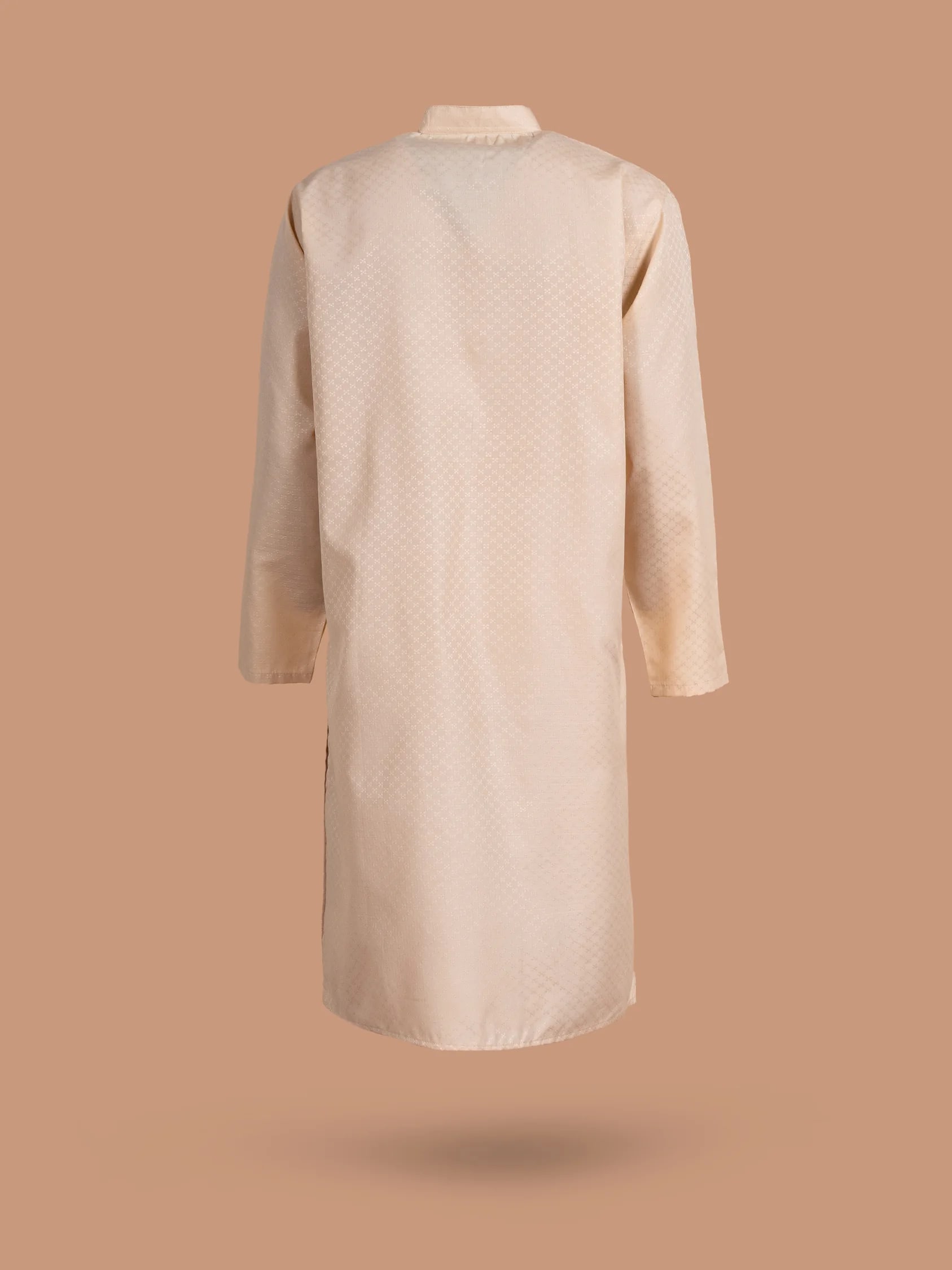 Beige Plain Solid Kurta, product view