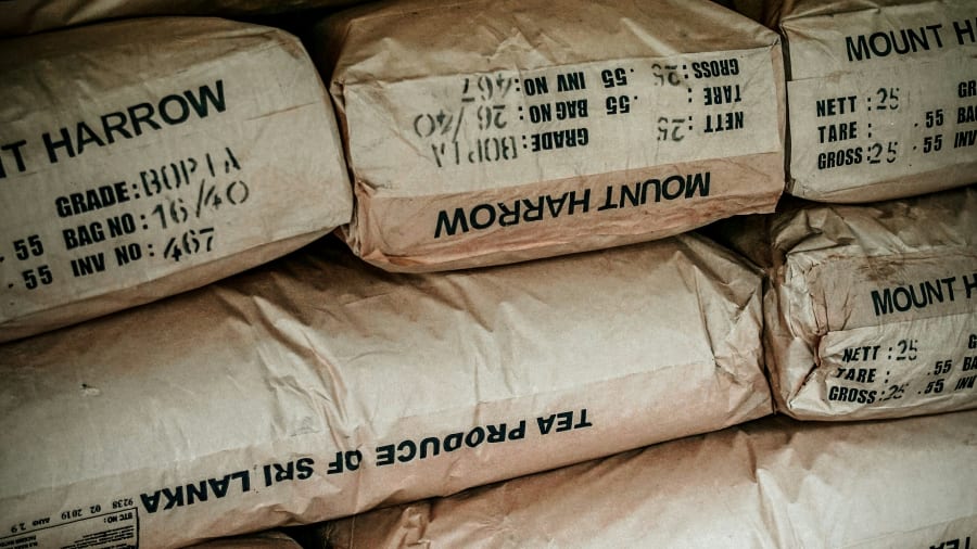 Tea warehouse and export packing context in Sri Lanka