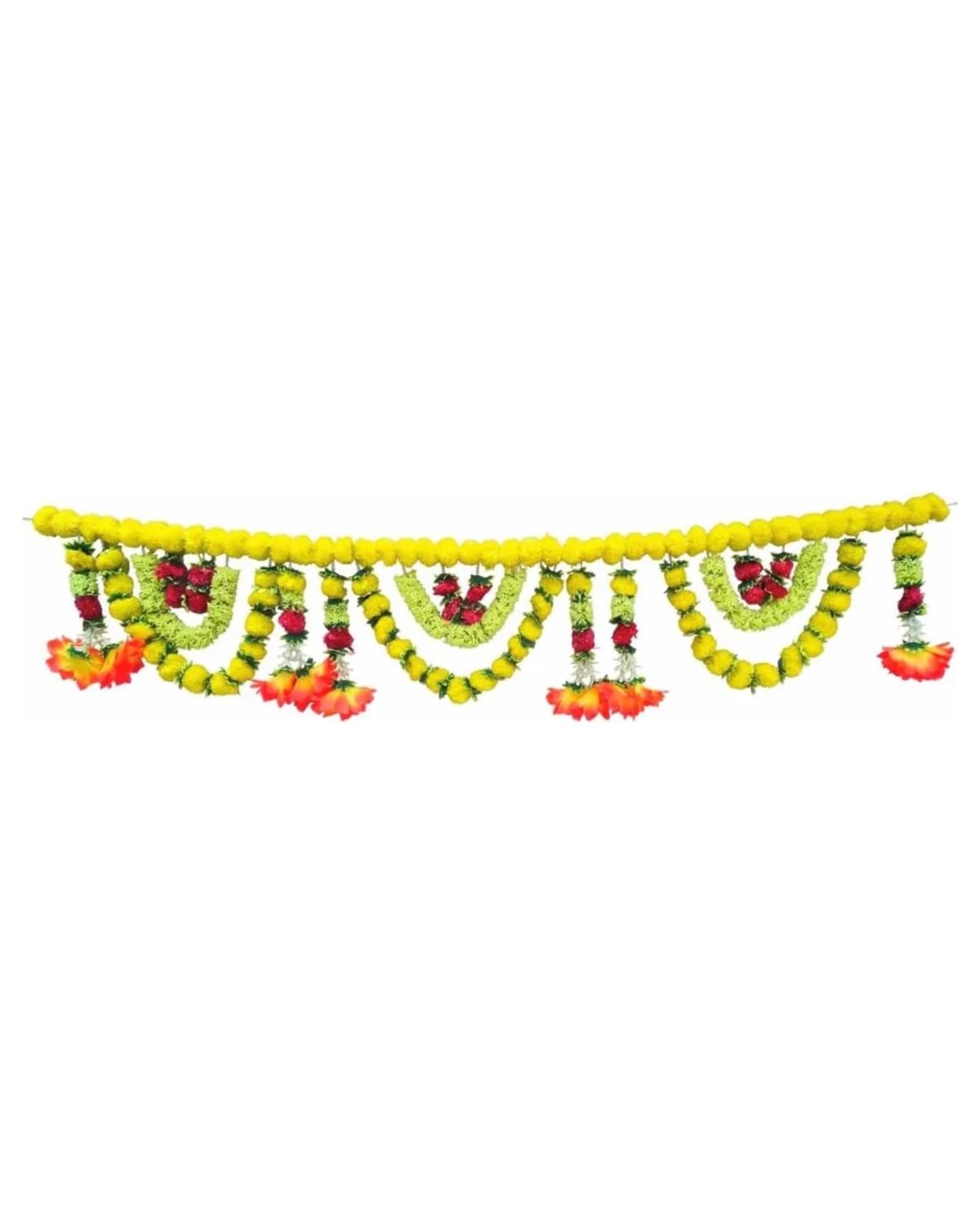 6 Ft Yellow & Lime Green Loop Toran 1