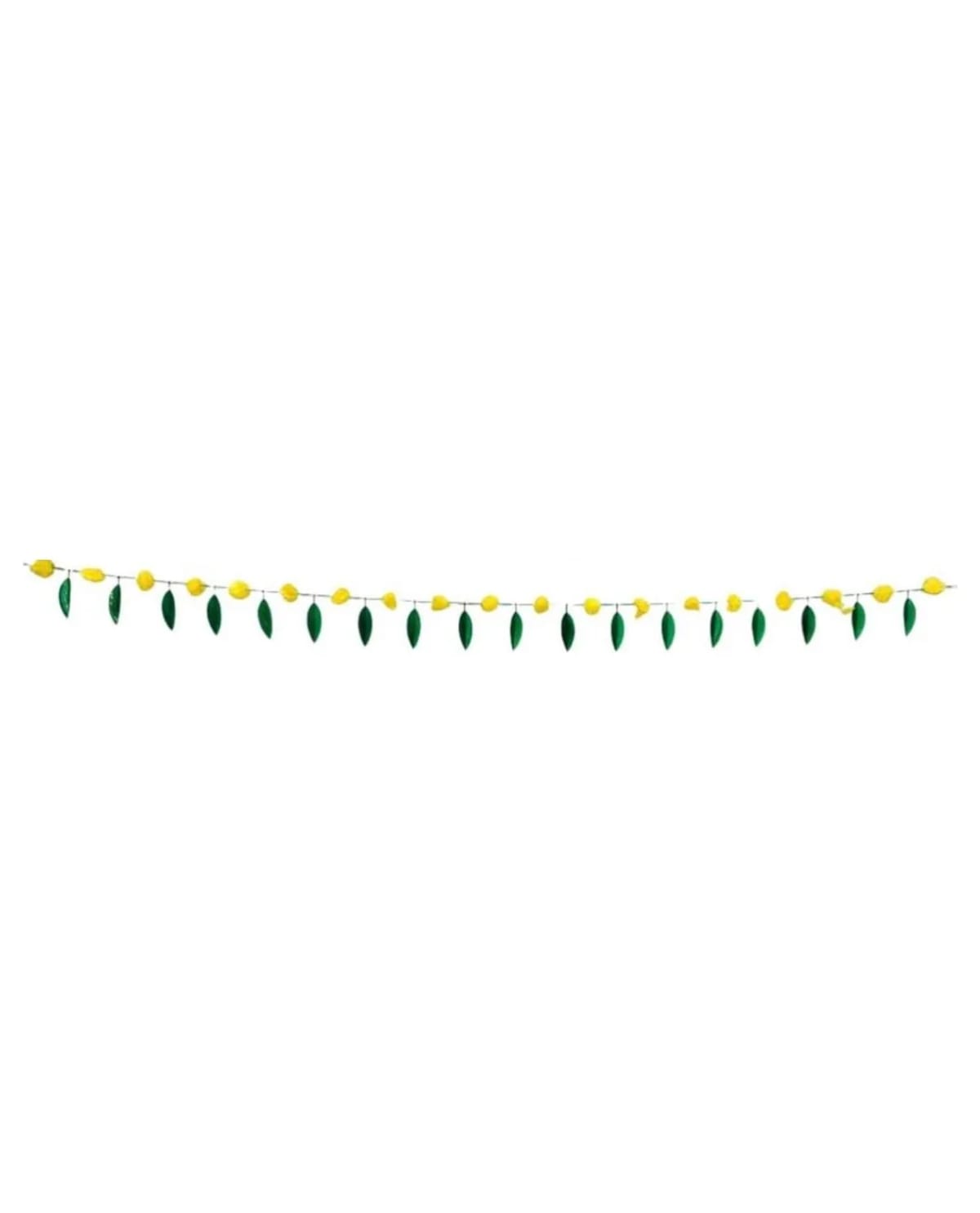 10 Ft Marigold Toran With Green Leaf Drops 1