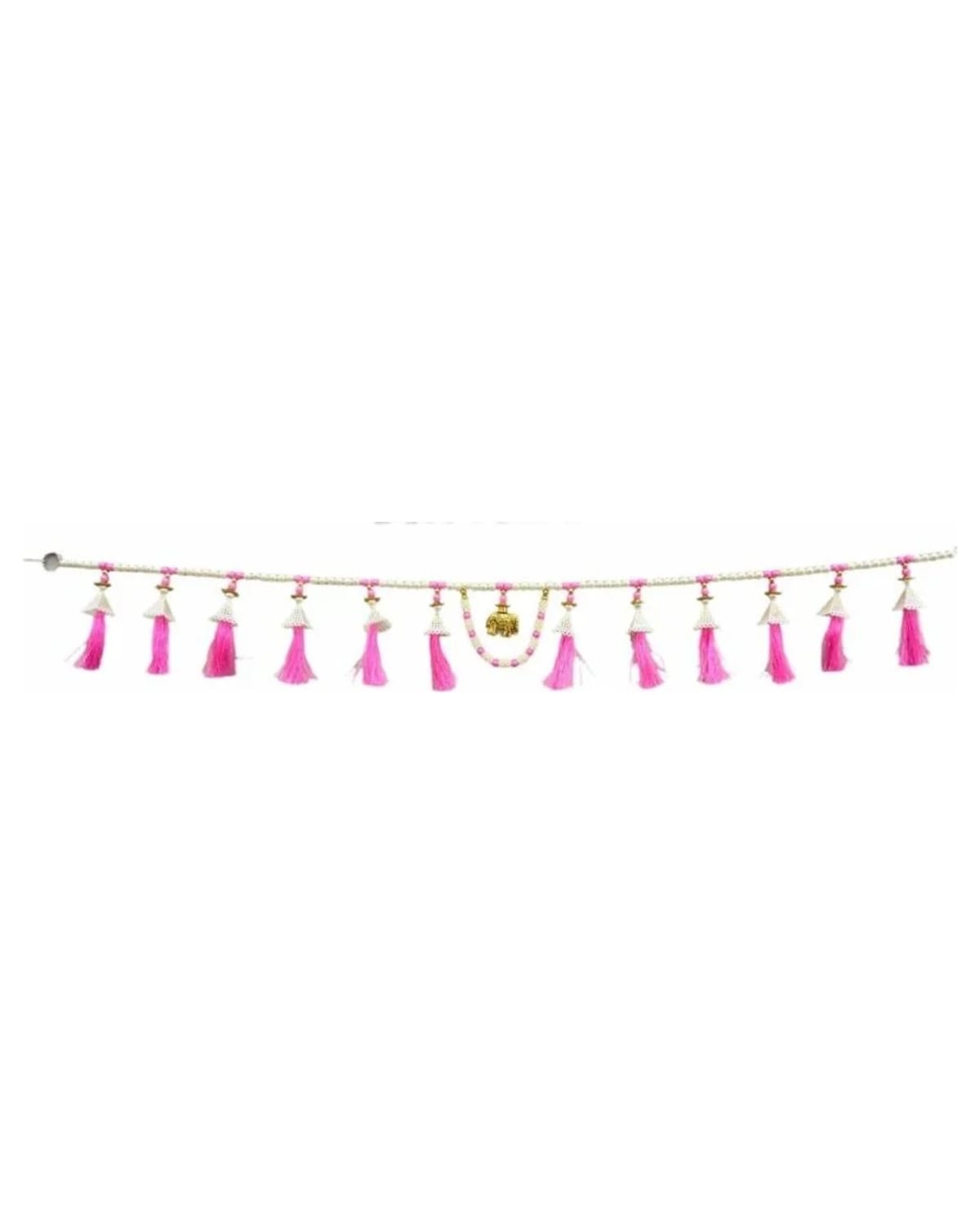 Pink Tassel Pearl-String Toran 1