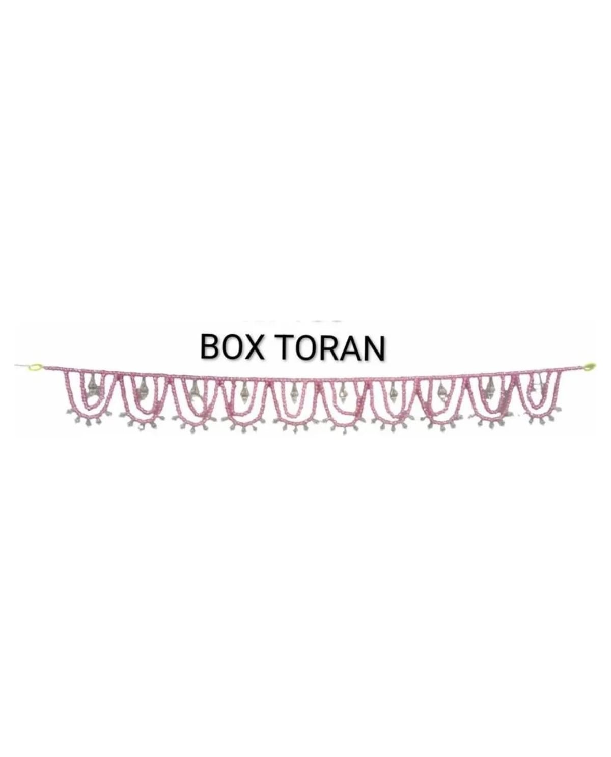 Pink Bead Loop Fringe Toran 1