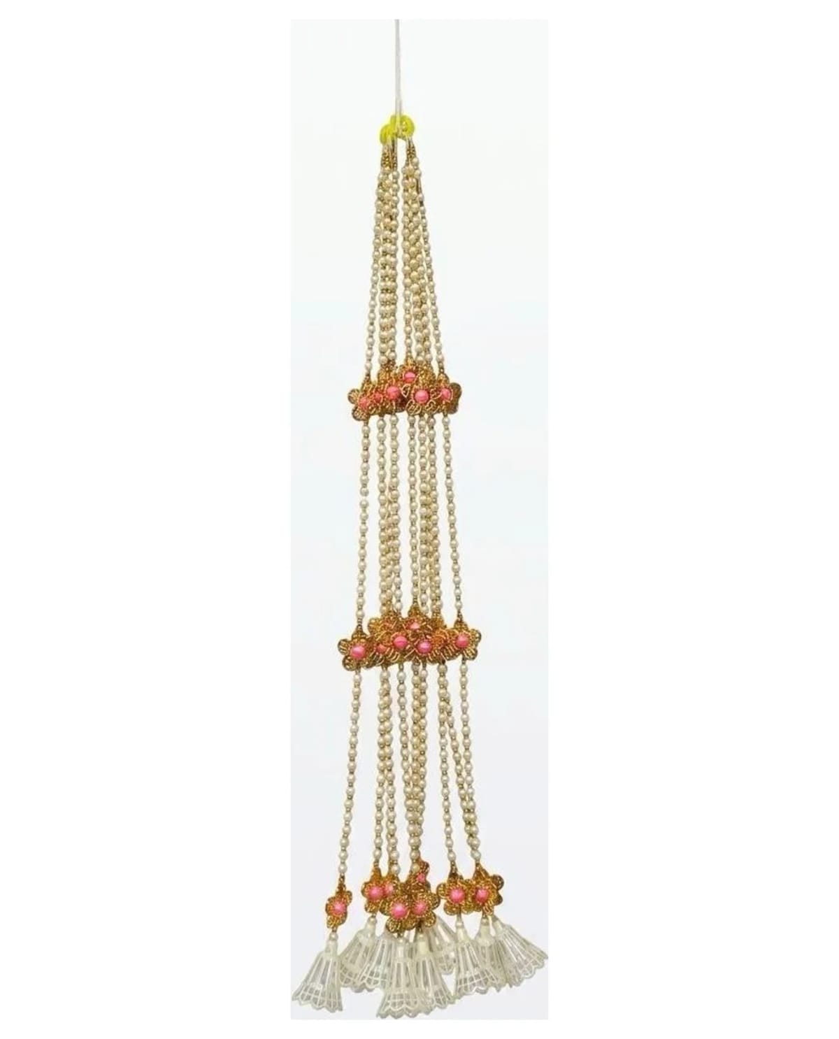 Pearl Bead Ladi With Peach Flowers 1