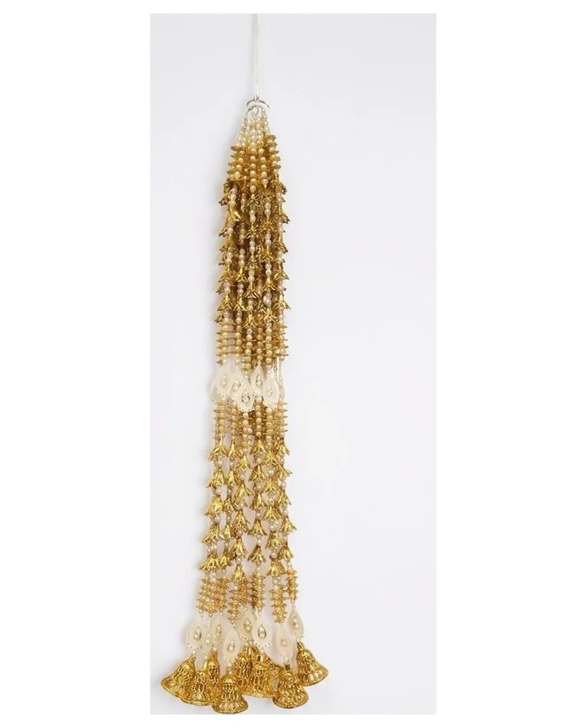 Gold Bead Ladi With Cream Rings 1