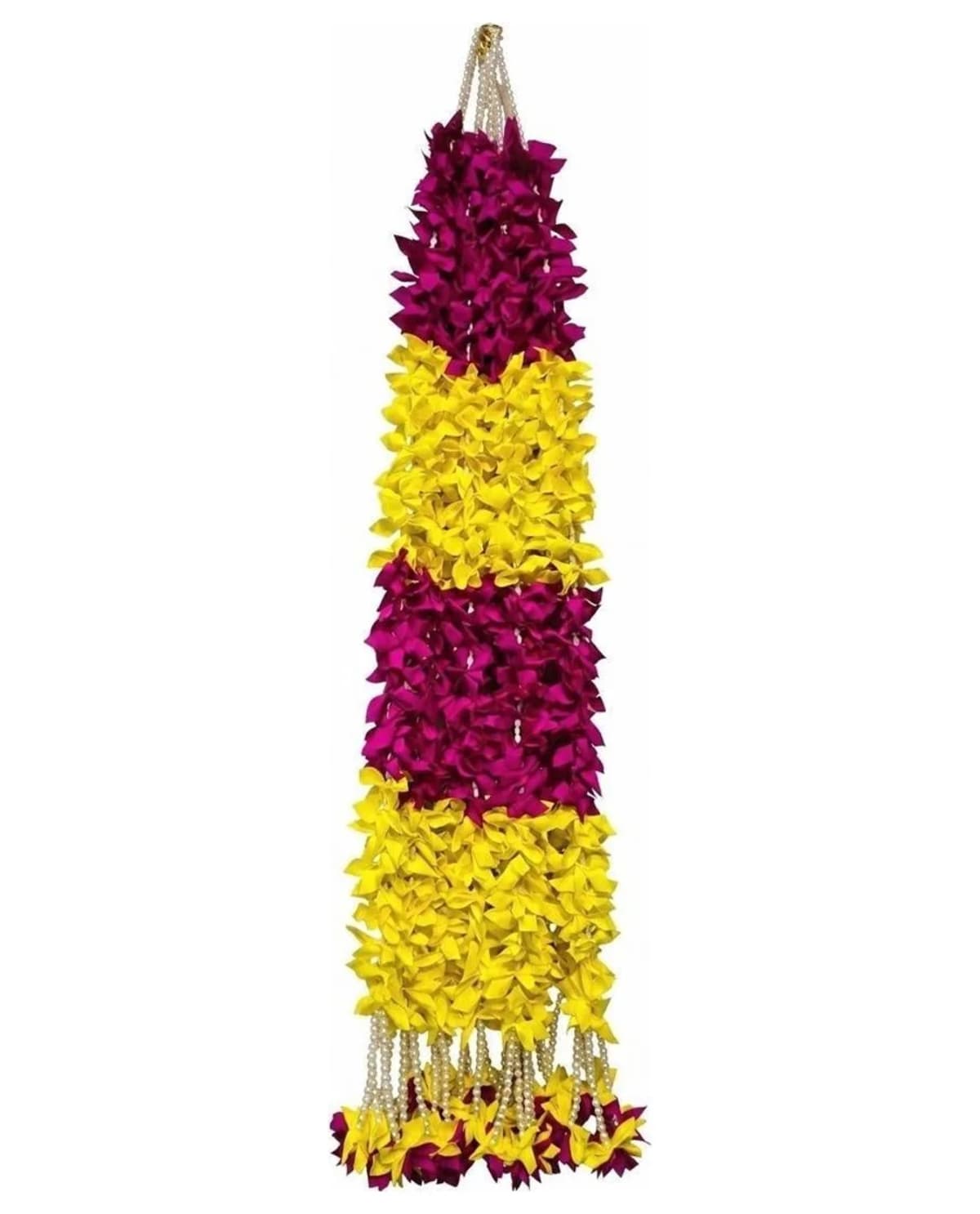 Maroon & Yellow Flower Block Ladi 1