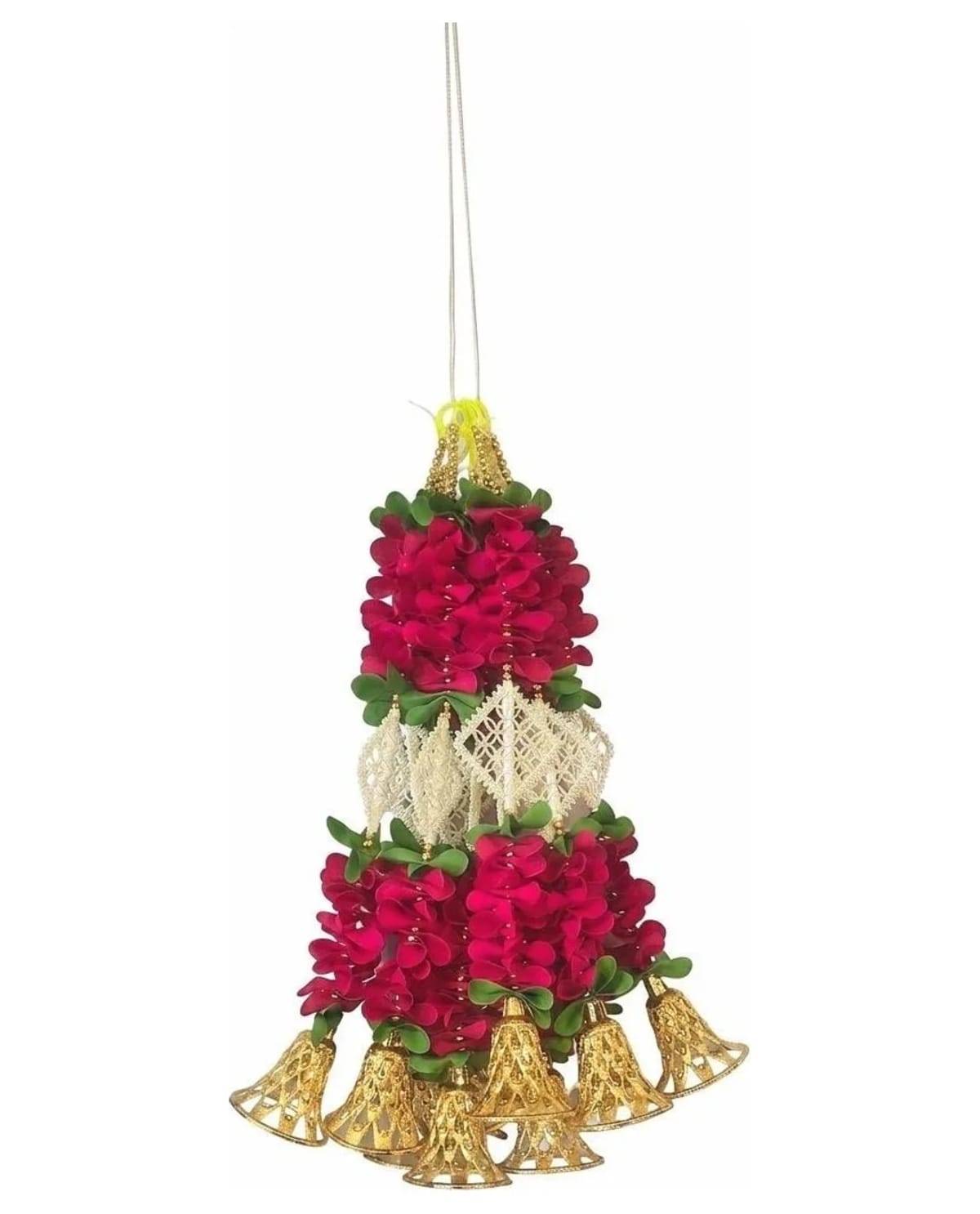 Crimson Flower Ladi With Gold Bells 1