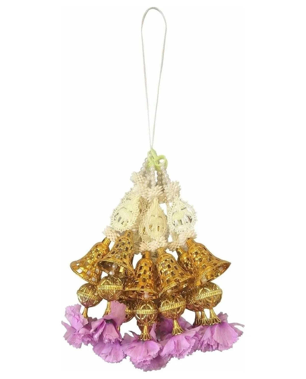 Gold Bell Ladi With Purple Flowers 1