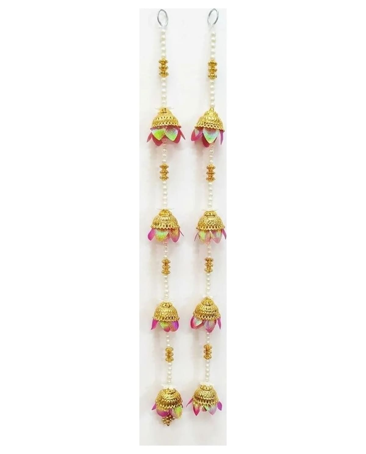 Slim Red & Gold Jhumka Hanging 1