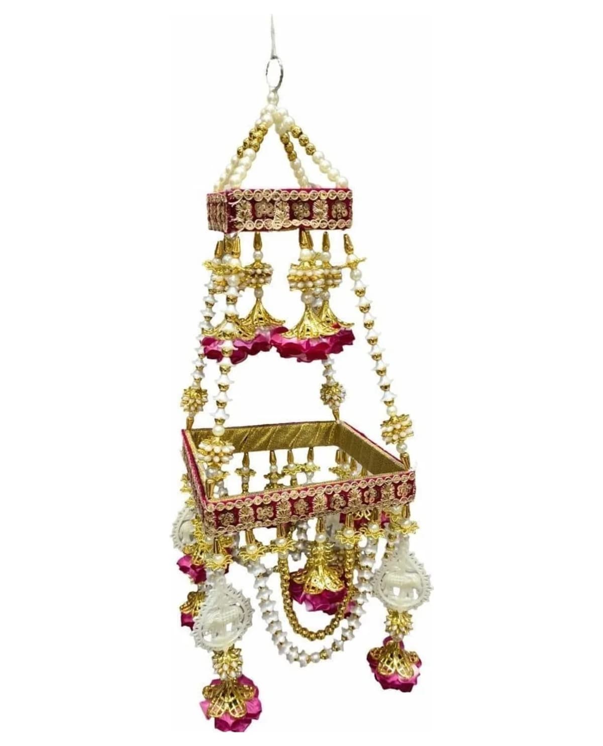 Two-Tier Pearl String Jhoomer 1