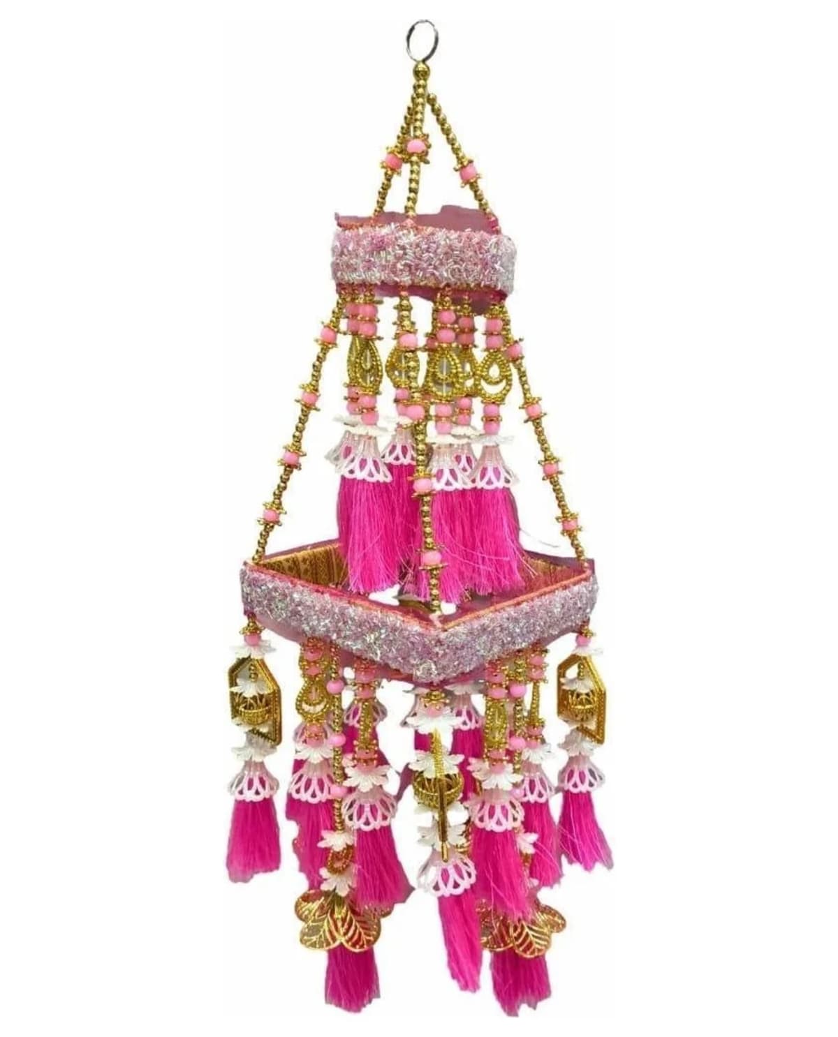 Magenta & Pink Tassel Jhoomer 1