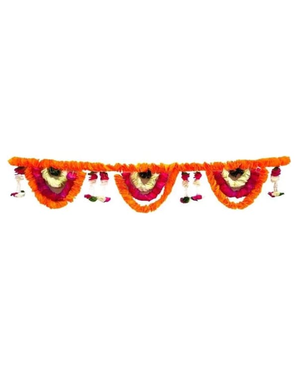 6 Ft Orange, Pink & Cream Arch Toran