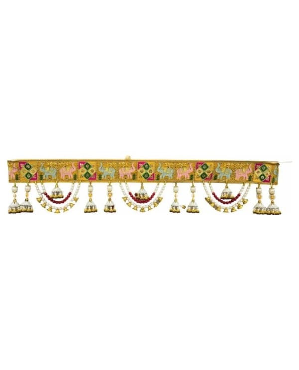 Elephant Pattern Band Pearl Bell Toran