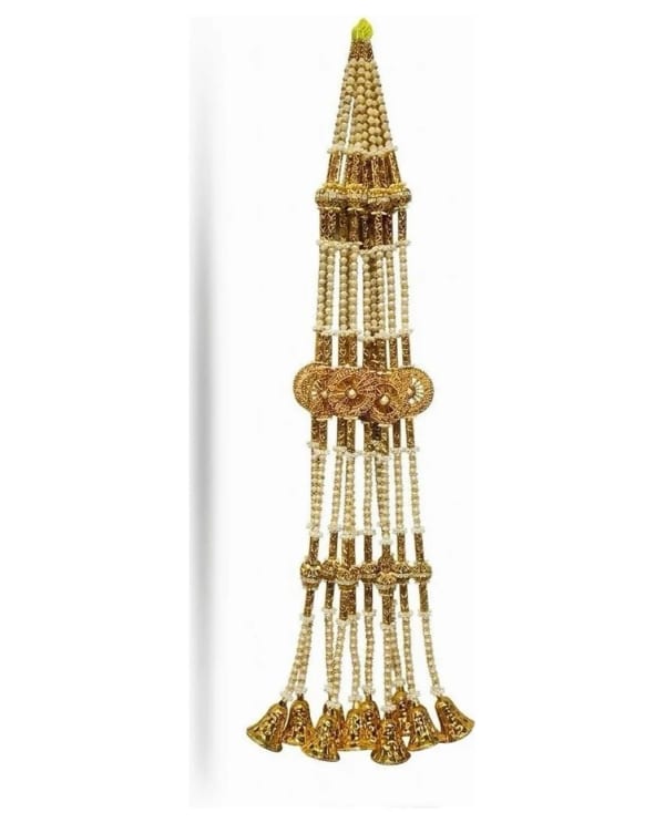 Gold Bead Coin Ladi With Bells
