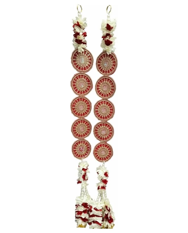 Red White Round Disc Door Hanging