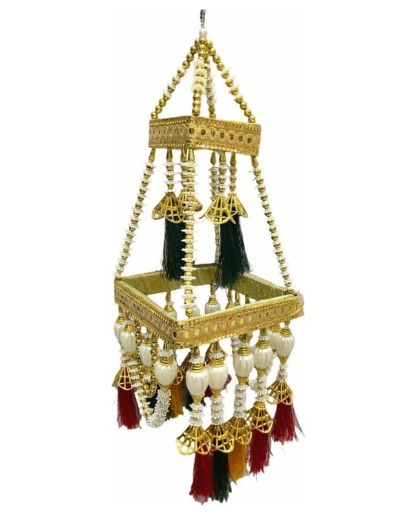 Pearl Drop & Red Tassel Jhoomer