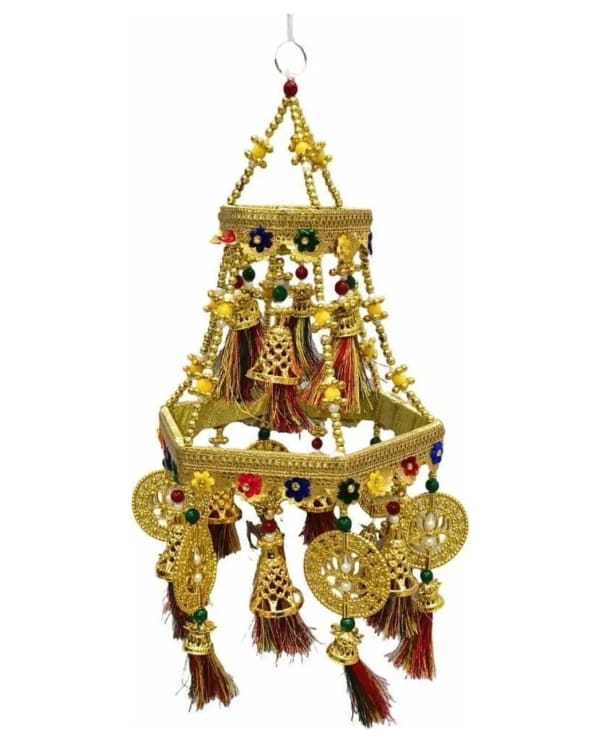 Gold Coin Disc Tassel Jhoomer