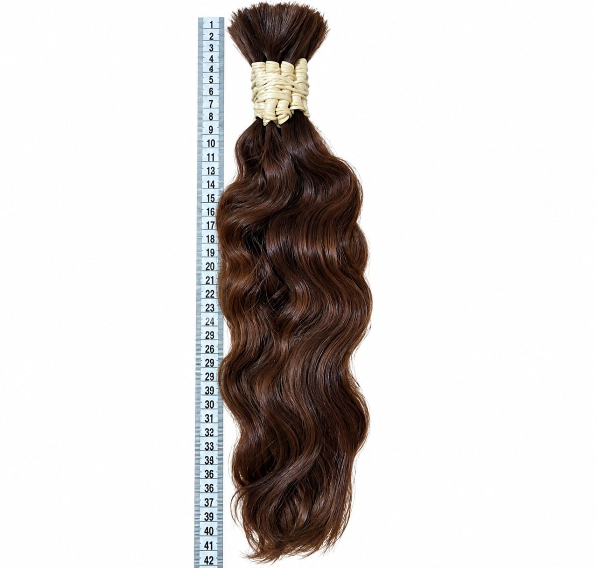 Cabelo humano 120gr 42cm chocolate