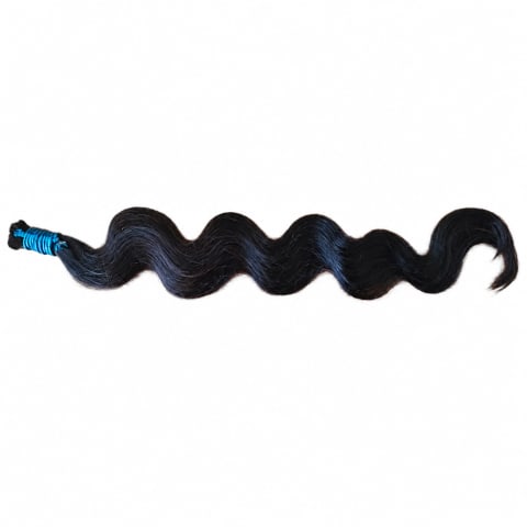 Cabelo Ondulado Preto 65cm 100g