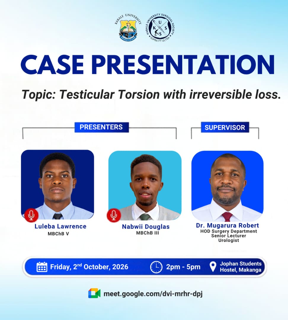 Flyer for TESTICULAR TORSION A SURGICAL EMERGENCY AN ESSENTIAL DISCUSSION.