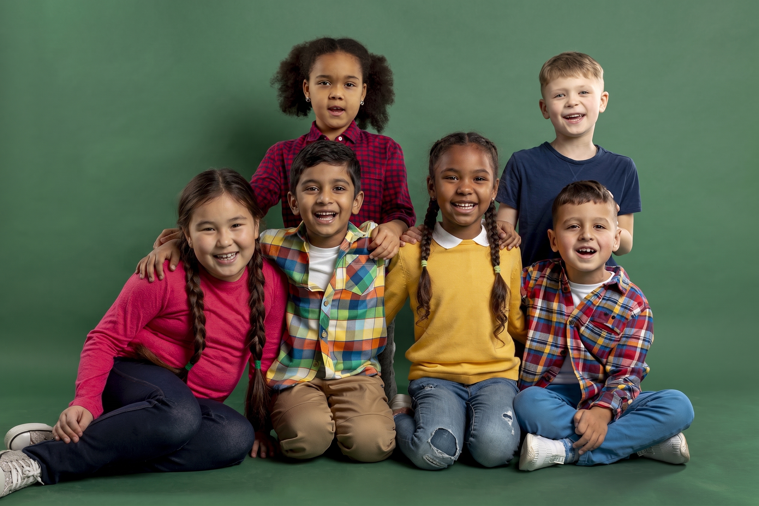 Child learning and smiling