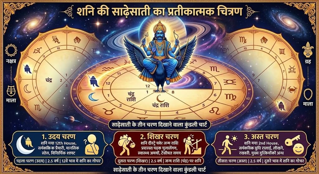 शनि की साढ़ेसाती में क्या सच में सब बर्बाद हो जाता है? 7 संकेत जो ज्योतिषी ध्यान से देखते हैं