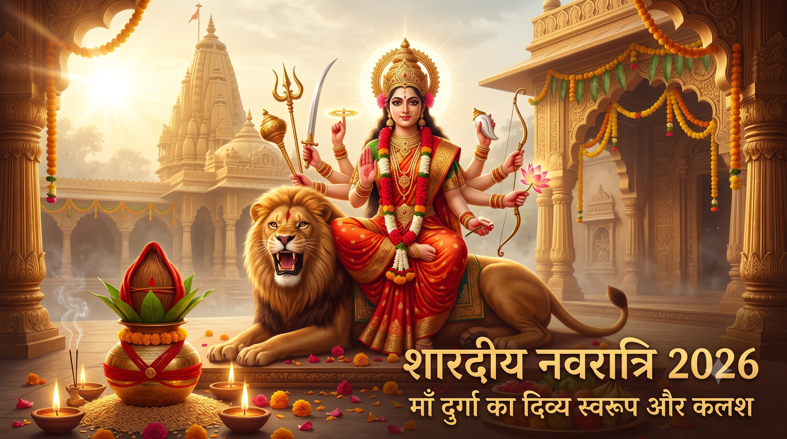 शारदीय नवरात्रि 2026: कलश स्थापना मुहूर्त, नौ देवियों की पूजा, तिथि और ज्योतिषीय उपाय