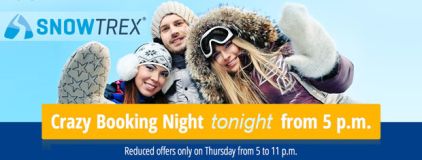 Snowtrex Crazy Booking Night - Thursday 15th March 2018