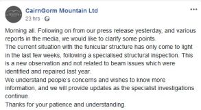 Re:More Problems at Aviemore Ski Area as Funicular Closed Indefinitely